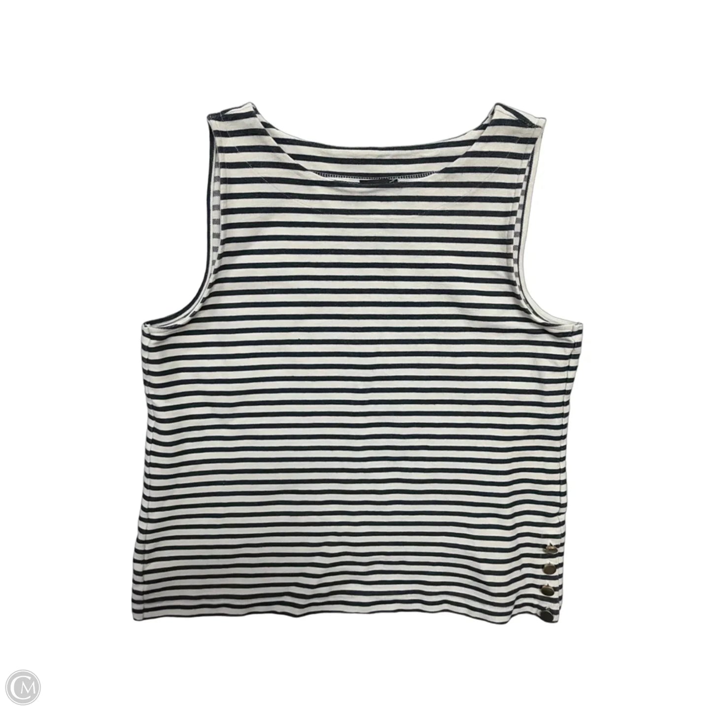 Top Sleeveless By Ann Taylor In Striped Pattern, Size: Lp