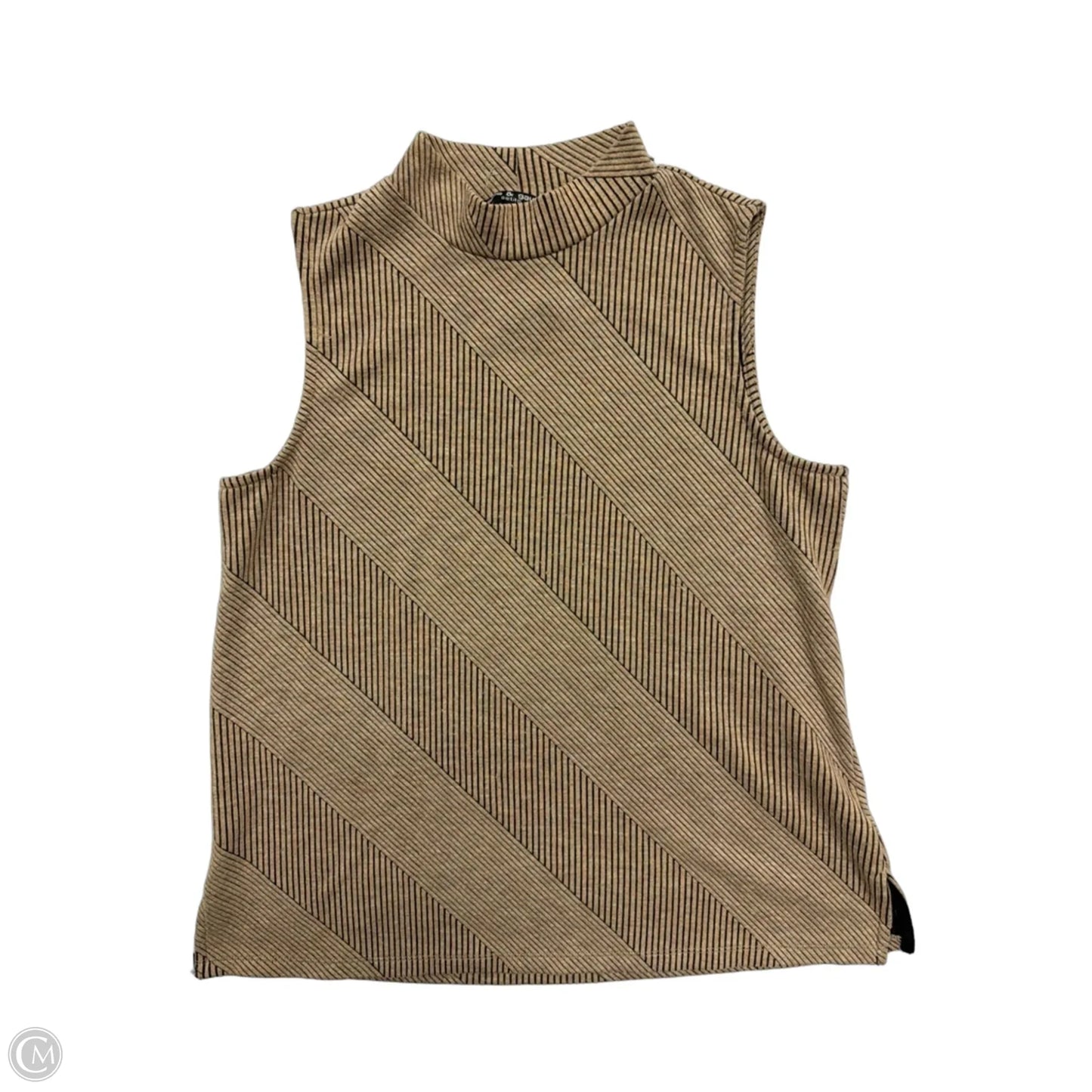 Top Sleeveless By Cable And Gauge In Tan, Size: Lp