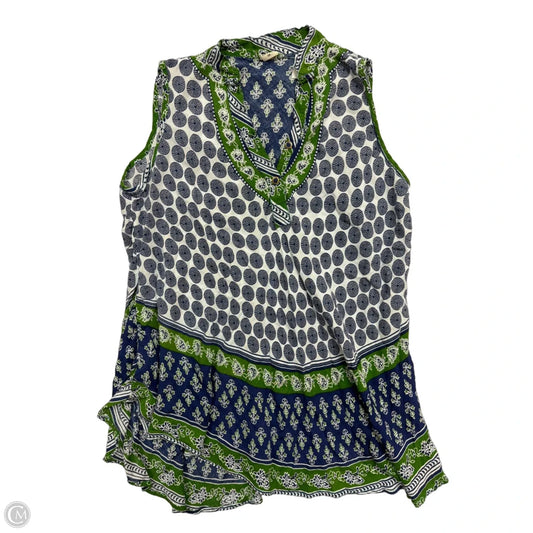 Top Sleeveless By Clothes Mentor In Blue & Green, Size: 3x