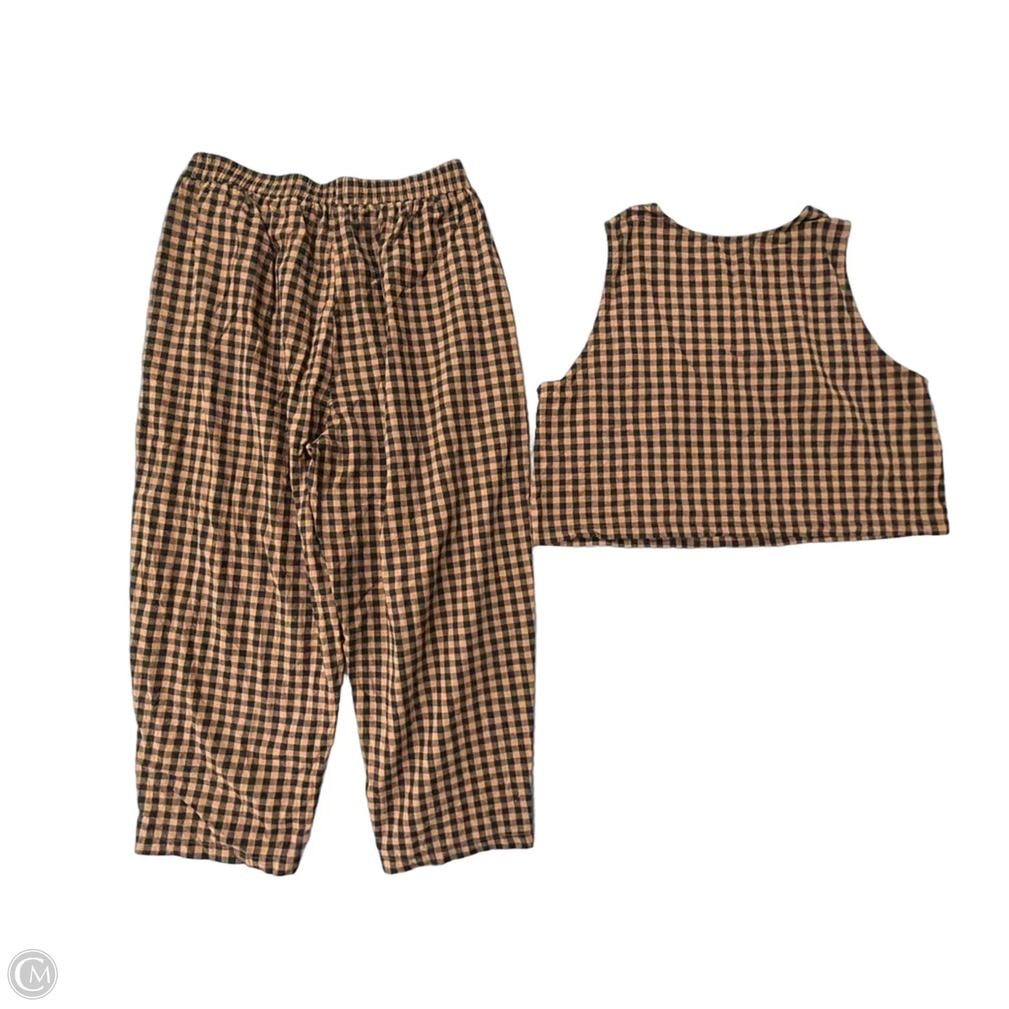 Pants Set 2pc By Clothes Mentor In Checkered Pattern, Size: 1x