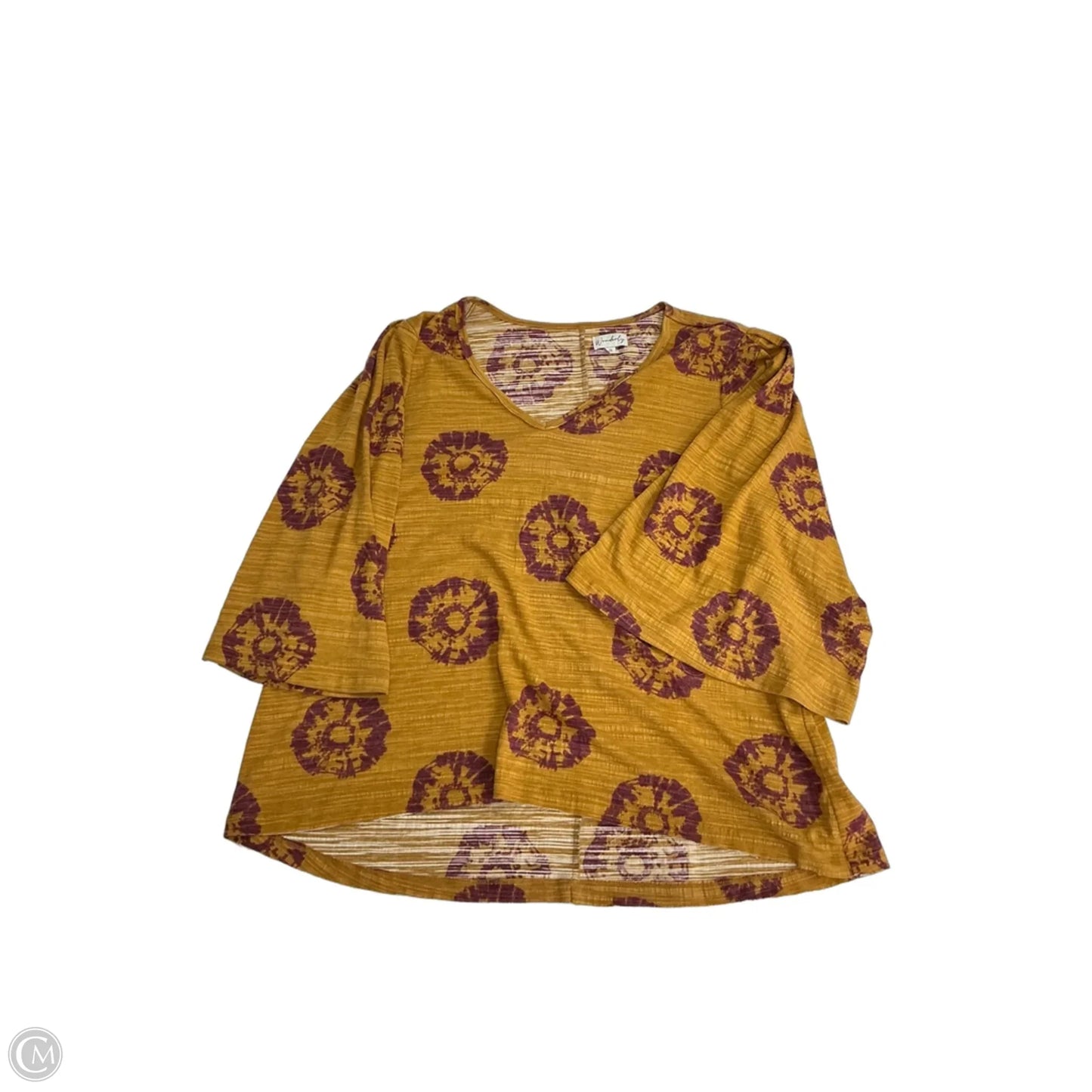 Top Cami By Wonderly In Pink & Yellow, Size: 2x