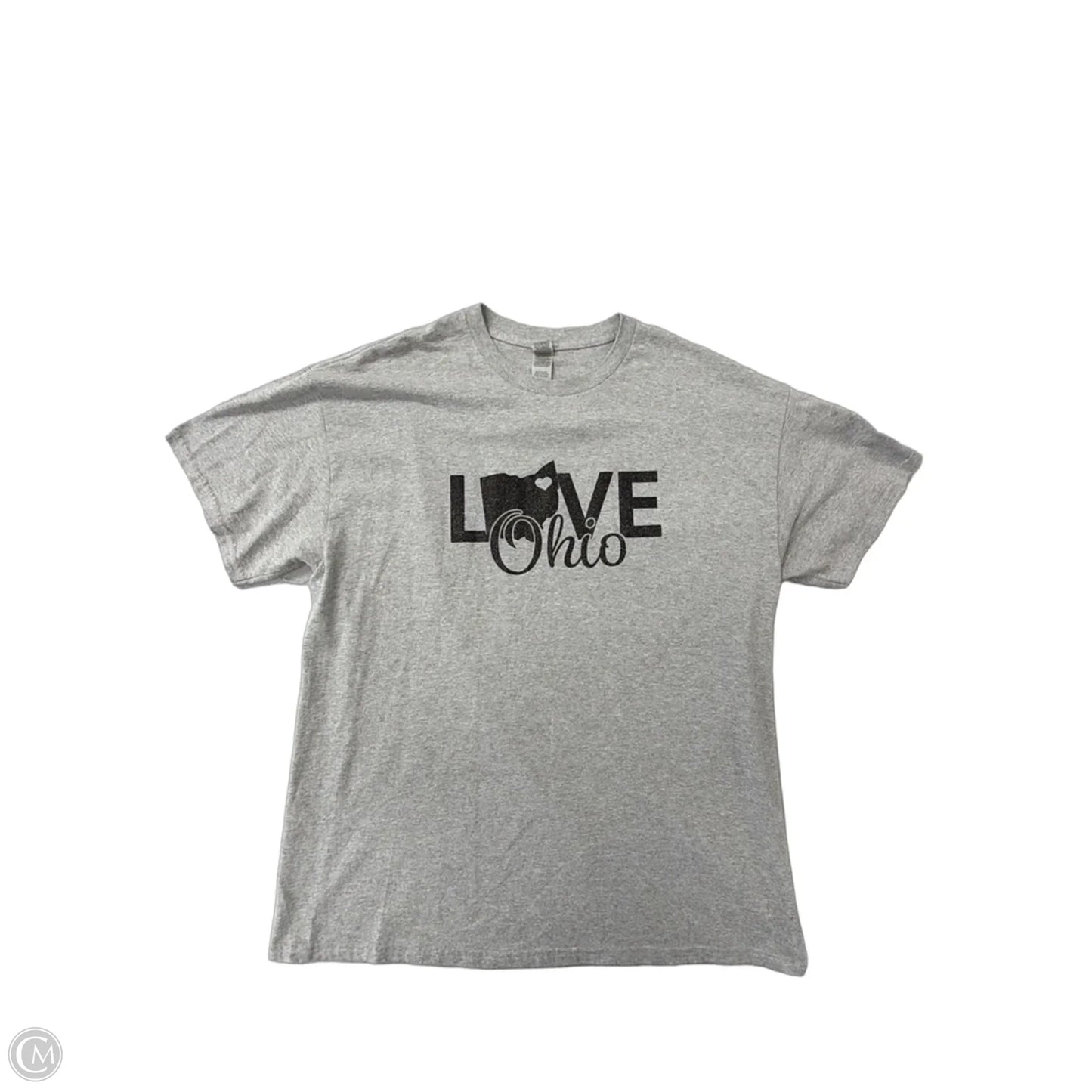 Top Short Sleeve By Gildan In Grey, Size: Xl