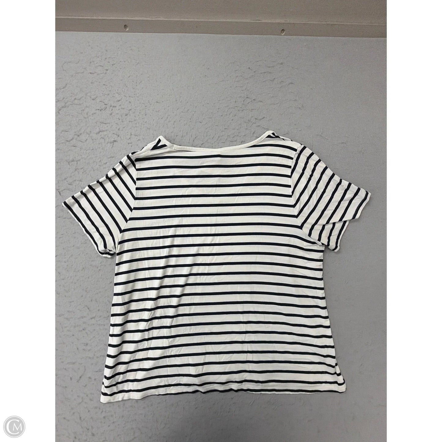 Top Short Sleeve By Old Navy In Striped Pattern, Size: Xl