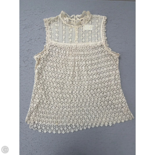 Top Sleeveless By Clothes Mentor In Tan, Size: Xl