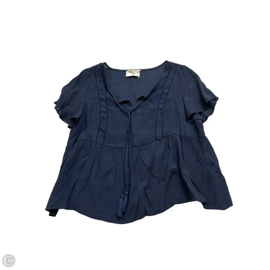 Top Short Sleeve By Nanette By Nanette Lepore In Navy, Size: Xl