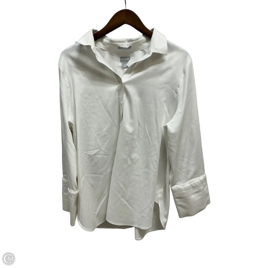 Top Long Sleeve By Chicos In White, Size: Xl