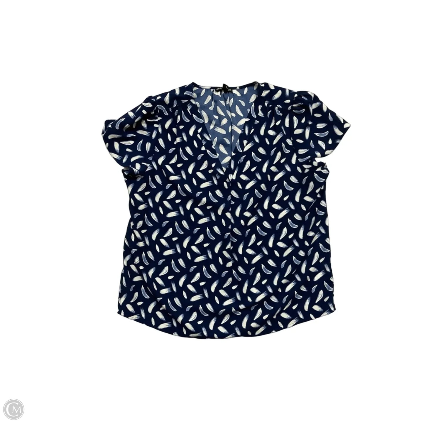 Top Sleeveless By Hilary Radley In Blue & White, Size: Xl