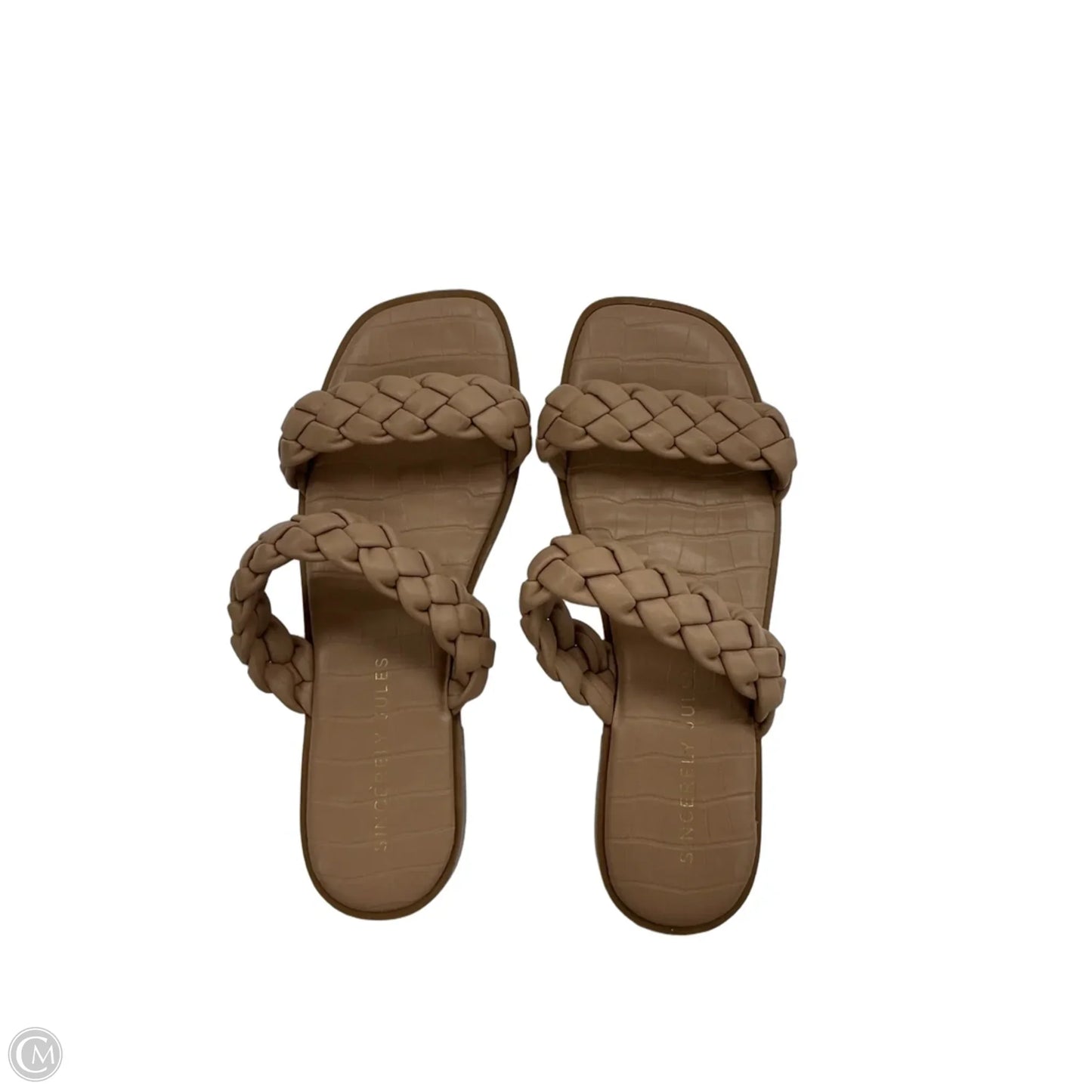 Sandals Flats By Sincerely Jules In Tan, Size: