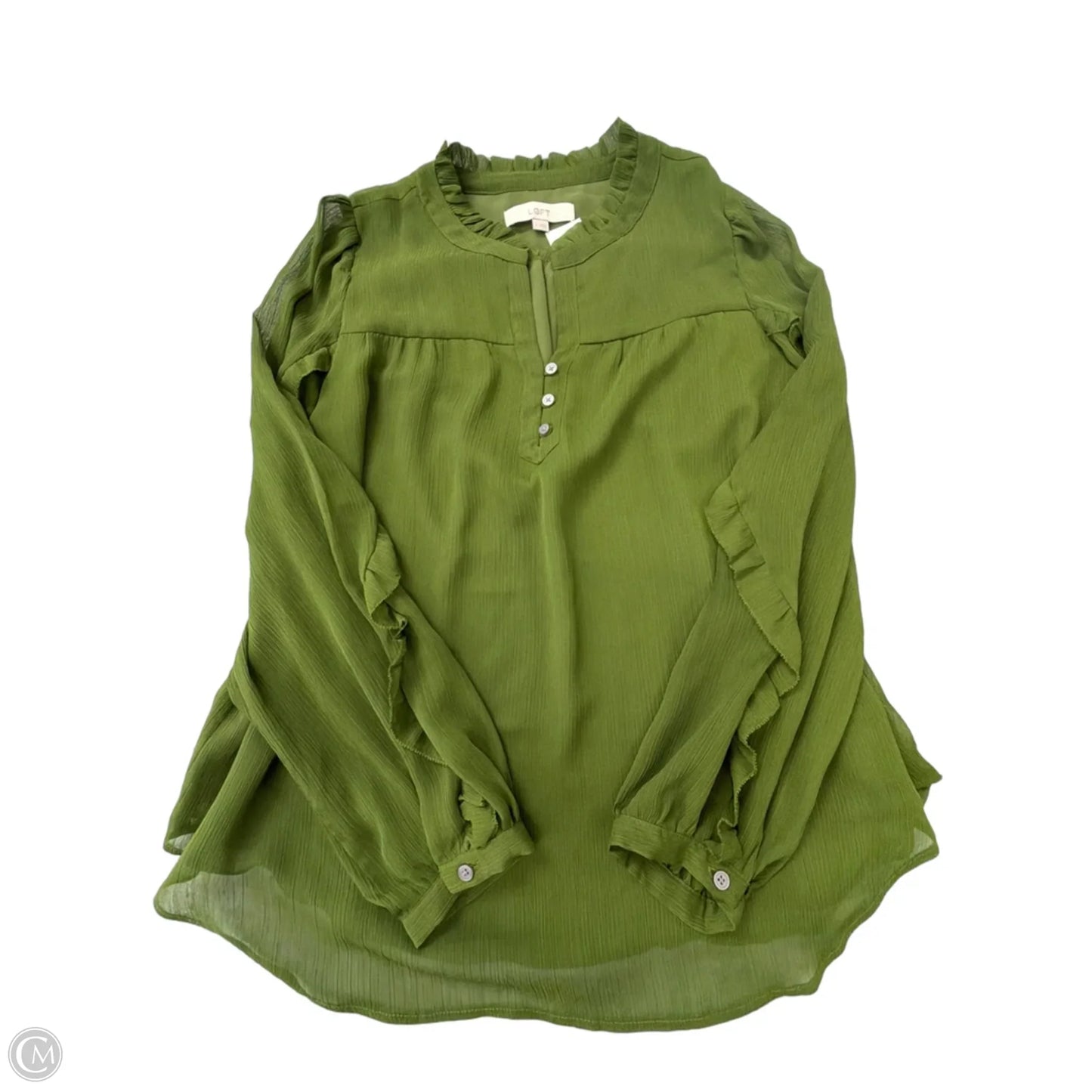Top Long Sleeve By Loft In Green, Size: L