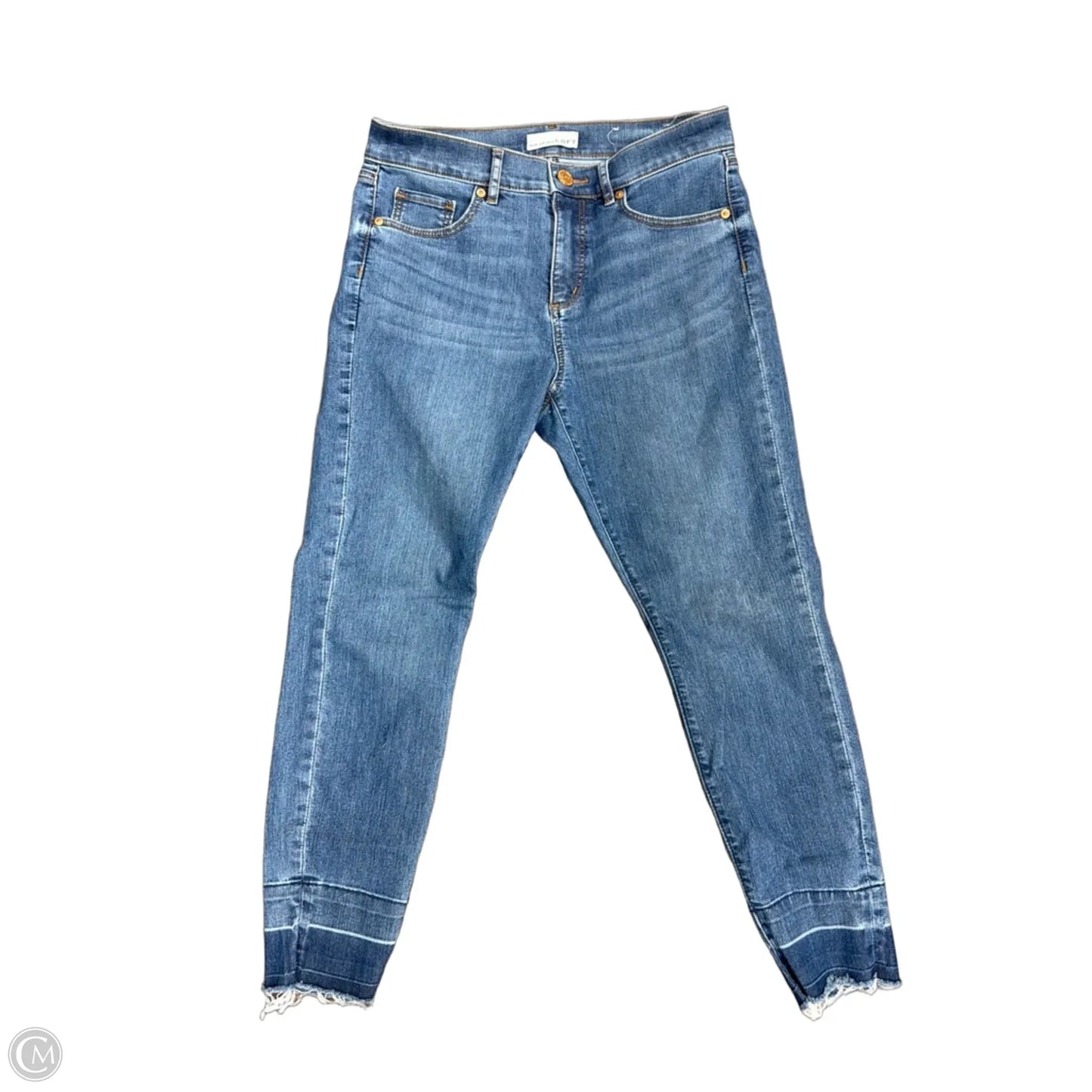 Jeans Skinny By Loft In Blue Denim, Size: 6