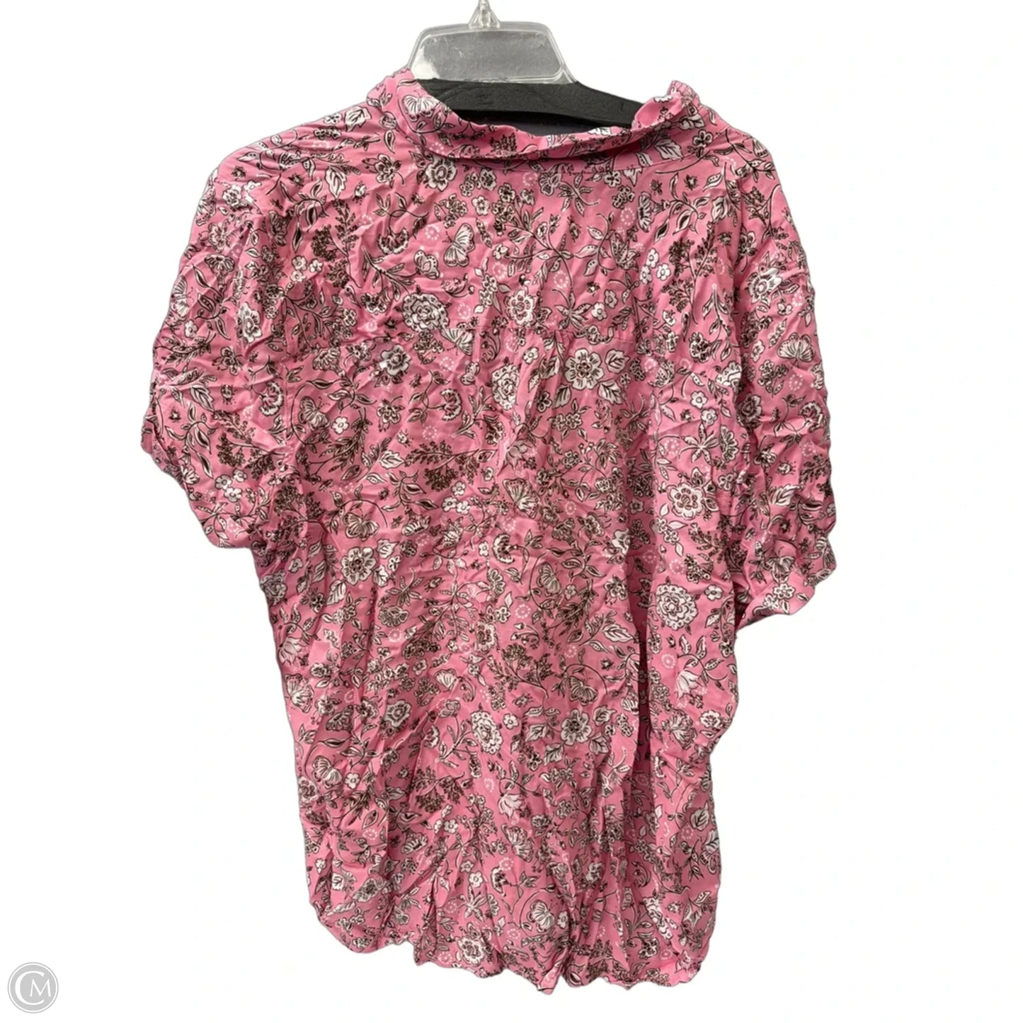 Top Short Sleeve By Croft And Barrow In Pink, Size: 1x