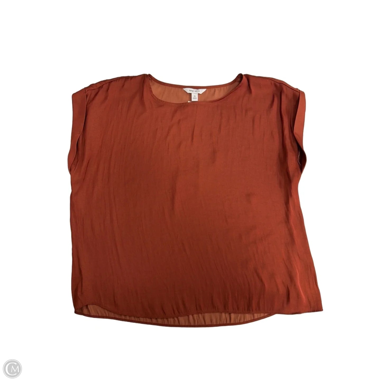 Top Sleeveless By Nine West Apparel In Orange, Size: Xl