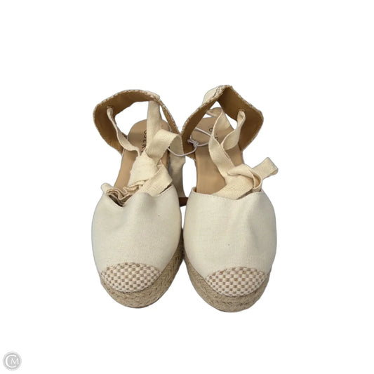 Shoes Heels Wedge By Serra In Cream, Size: 7