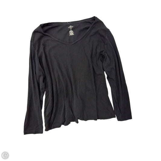 Top Long Sleeve Basic By St Johns Bay In Black, Size: 3x