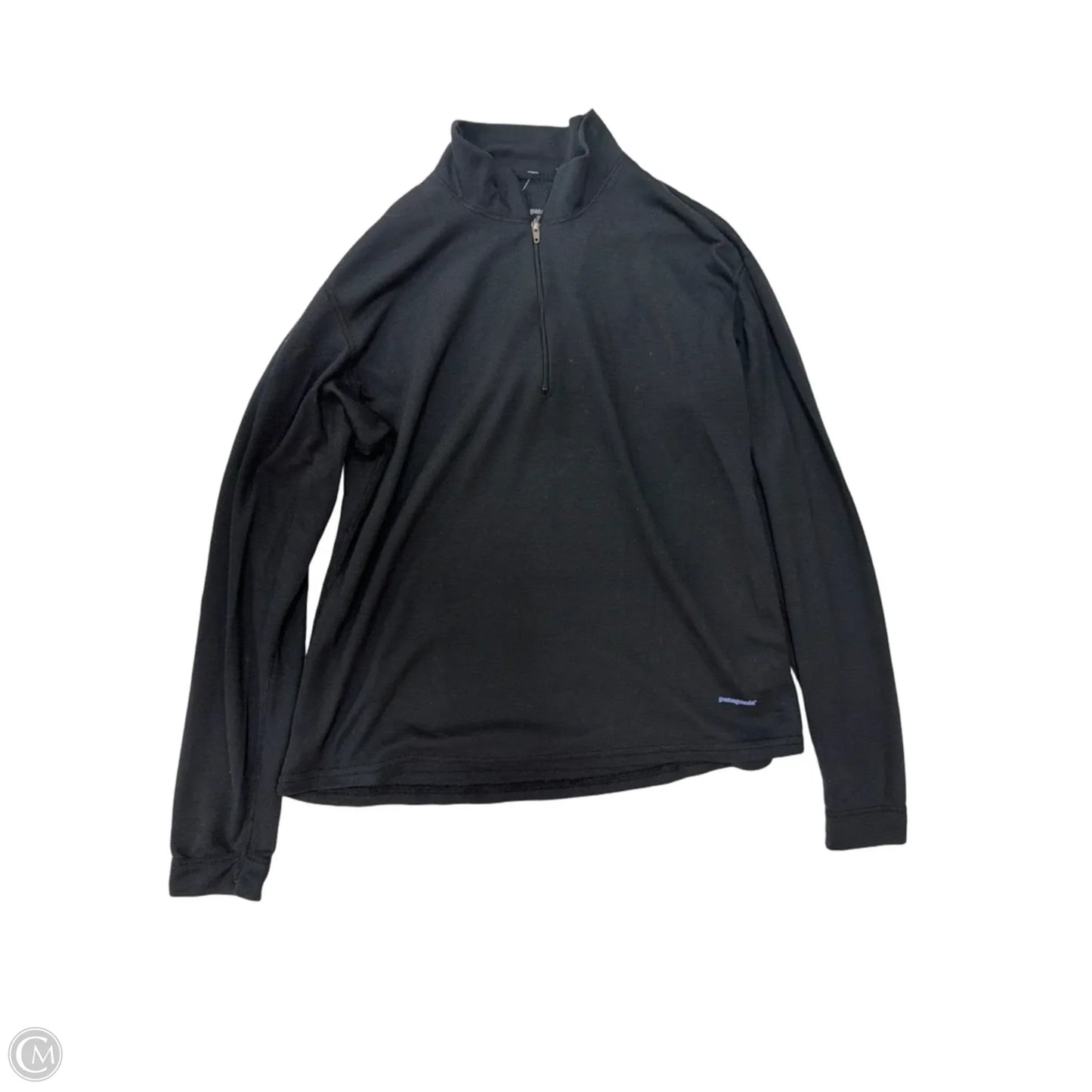 Athletic Top Long Sleeve Collar By Patagonia In Black, Size: S