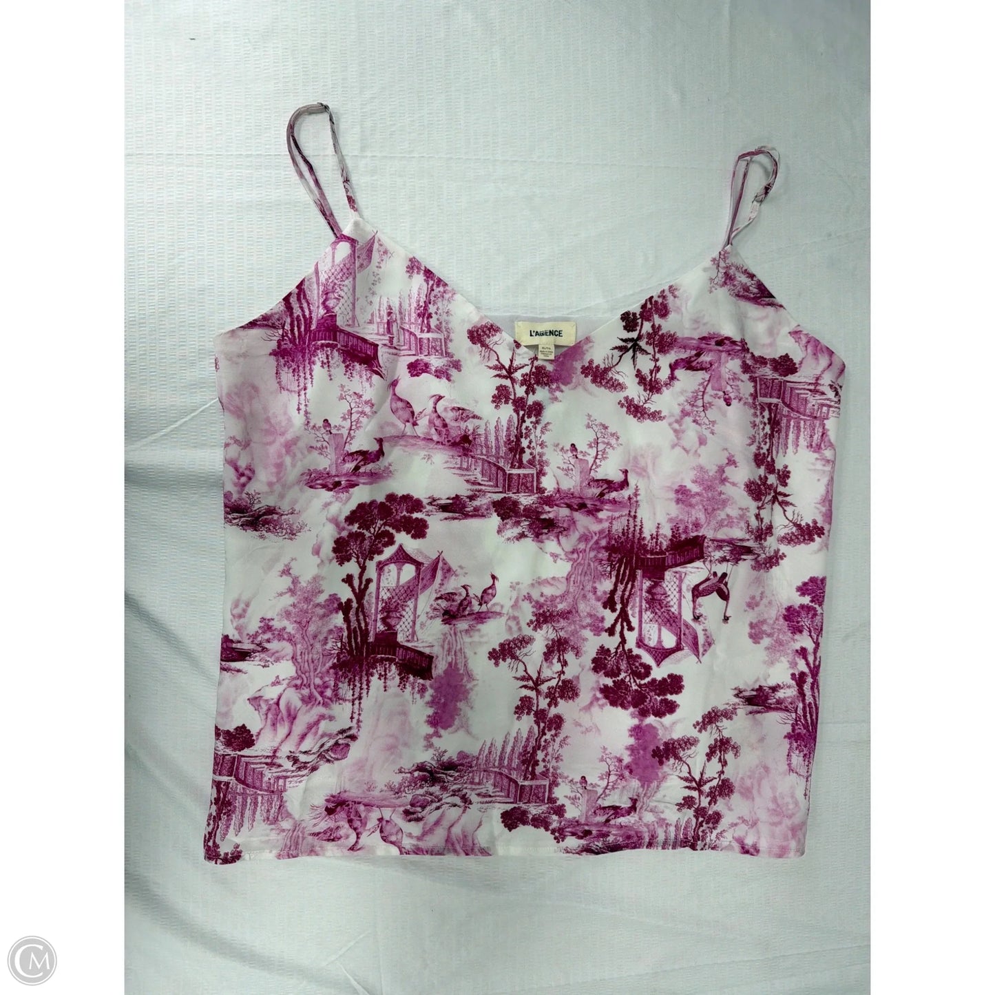 Tank Top By Clothes Mentor In Pink & White, Size: Xl