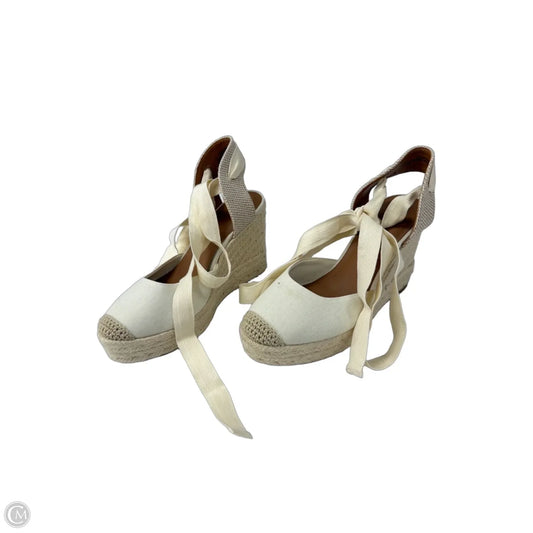 Shoes Heels Wedge By Universal Thread In Cream, Size: 7