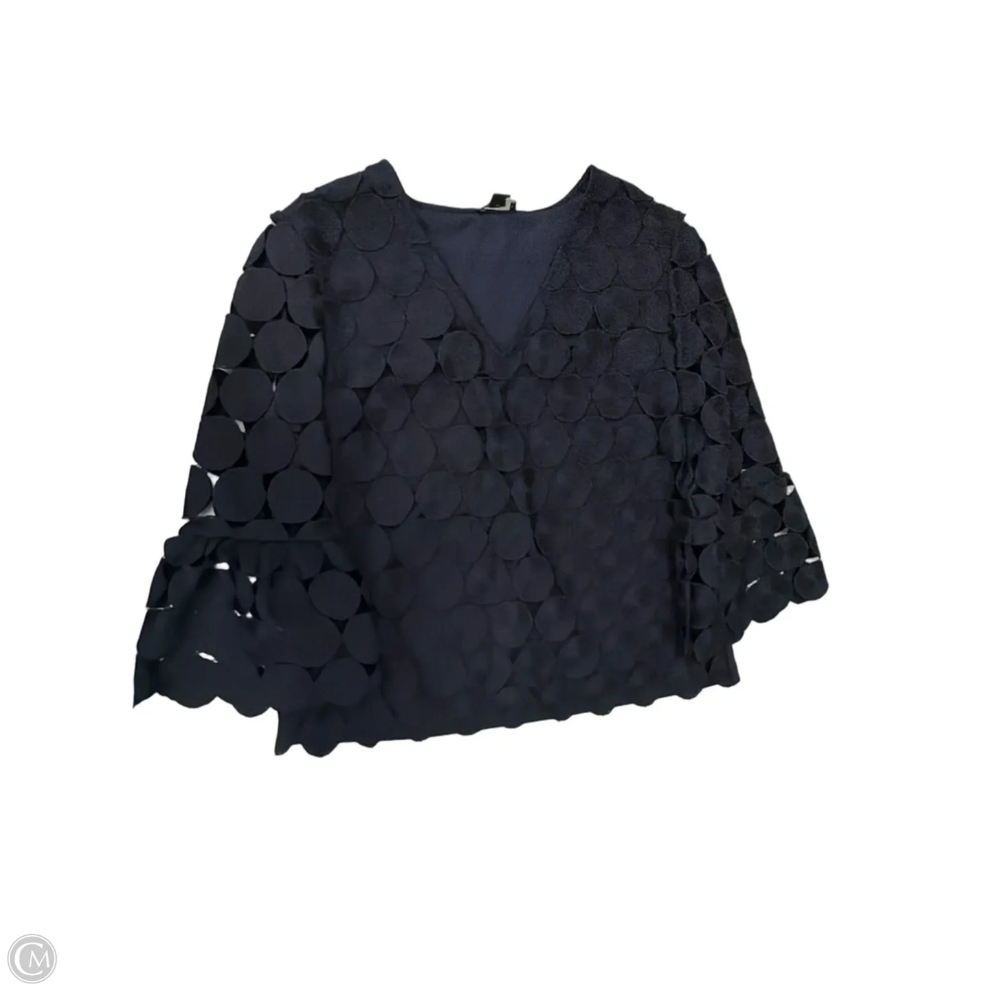 Top 3/4 Sleeve By Ann Taylor In Navy, Size: S