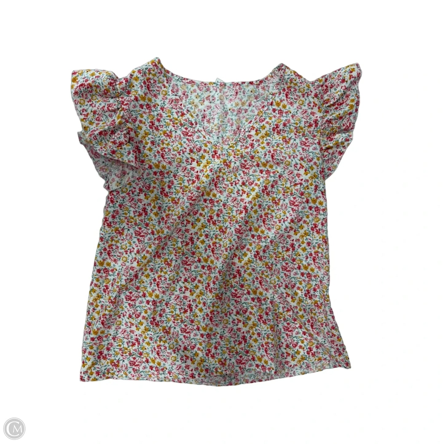 Top Short Sleeve By Shein In Floral Print, Size: Xs