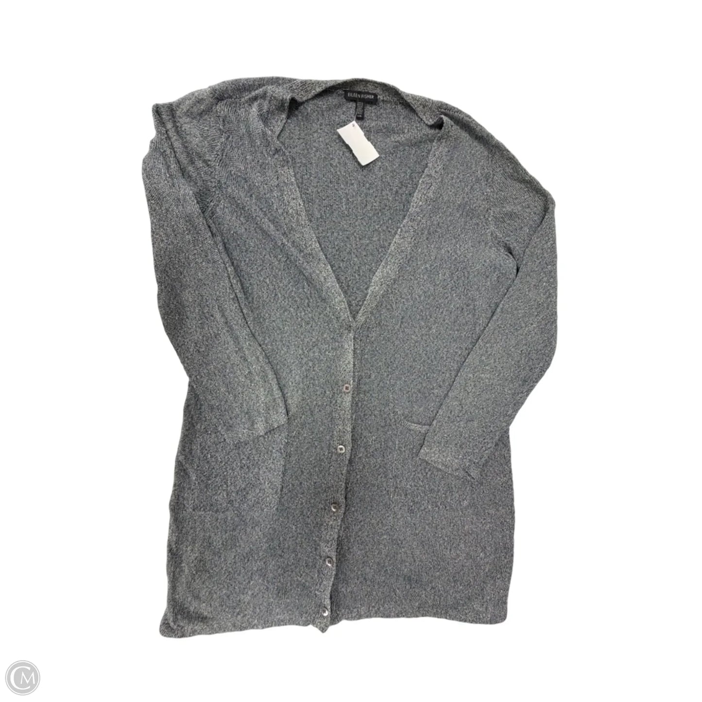 Cardigan By Eileen Fisher In Grey, Size: L