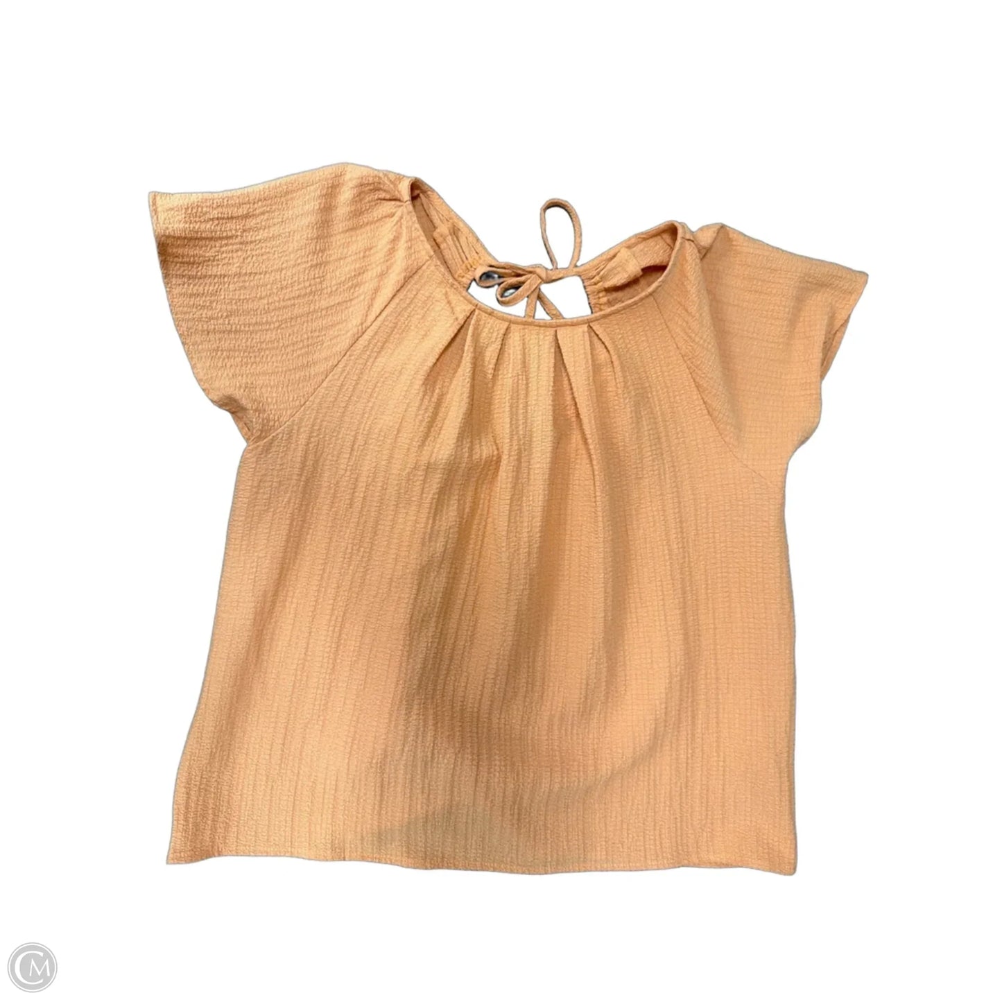 Top Short Sleeve By Hem & Thread In Orange, Size: S