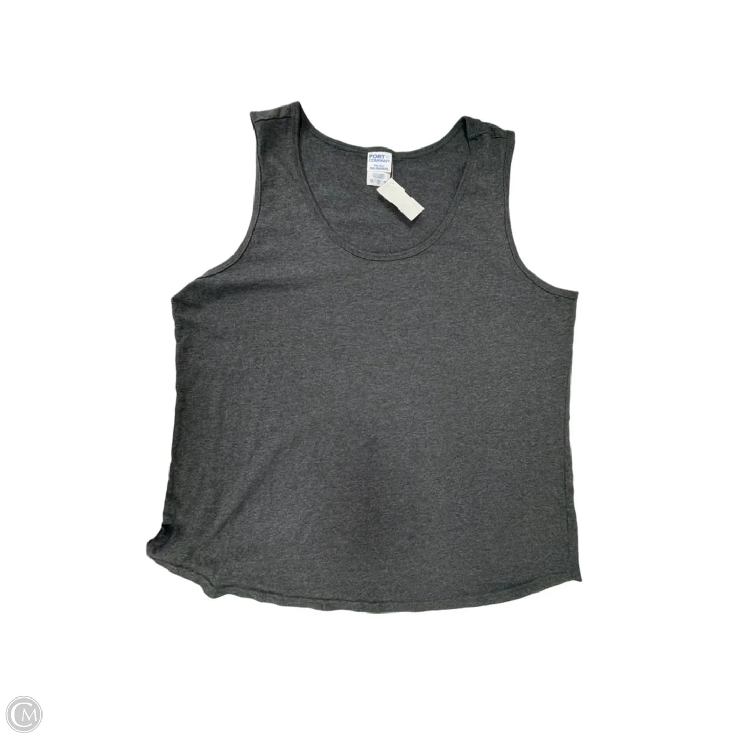 Tank Top By Port & Company In Grey, Size: 1x
