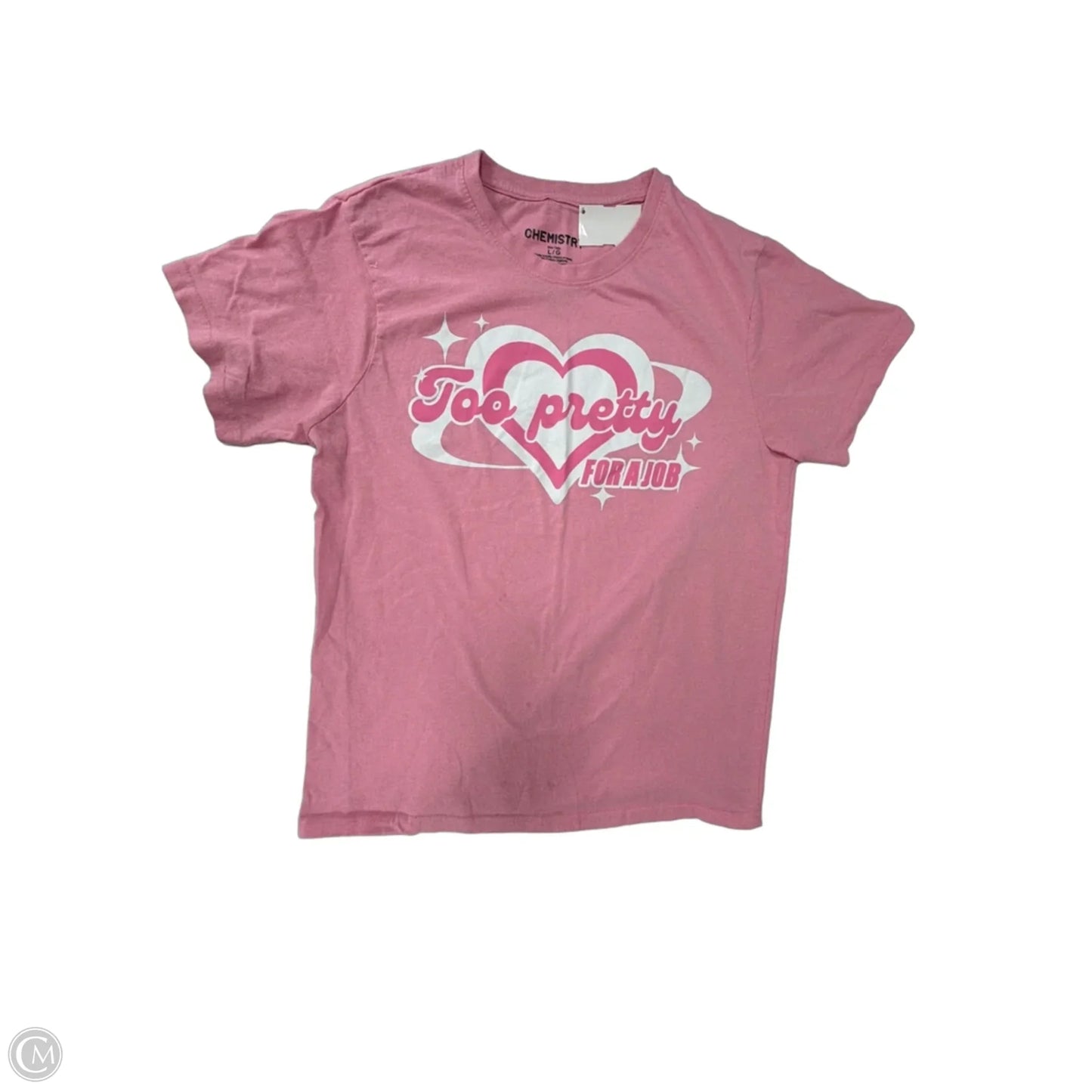 Top Short Sleeve By Clothes Mentor In Pink, Size: L