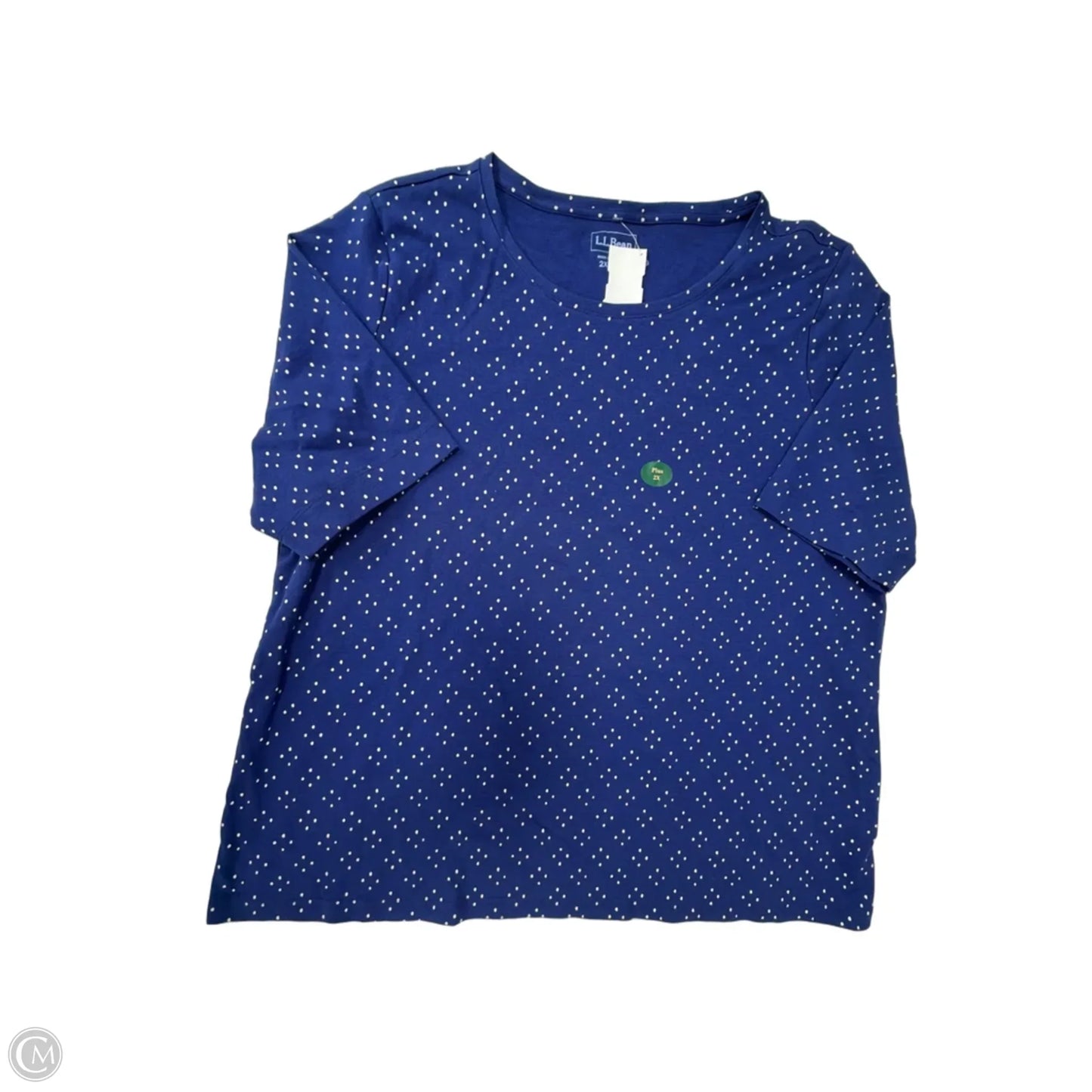 Top Short Sleeve By L.l. Bean In Polkadot Pattern, Size: 2x