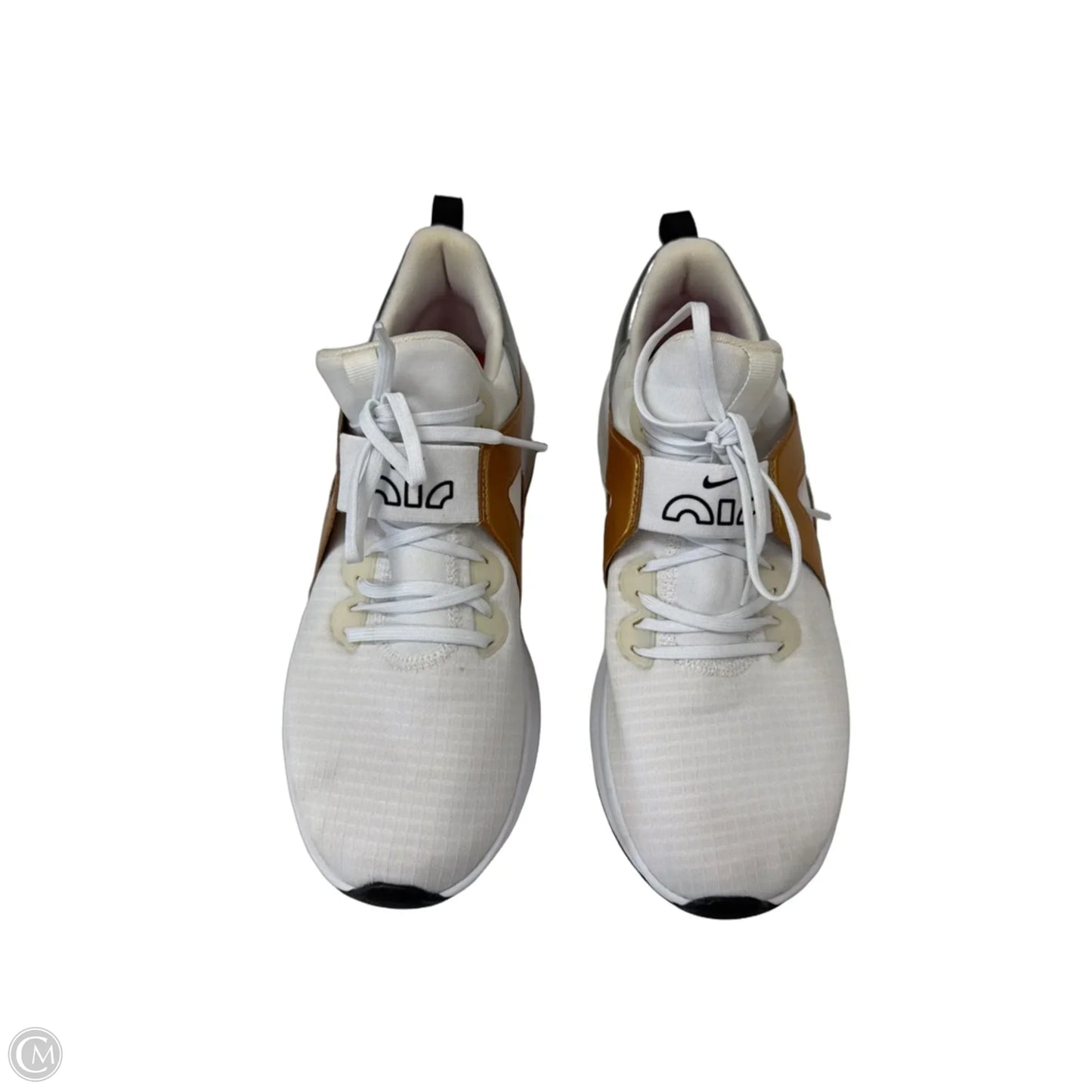 Shoes Sneakers By Nike In Gold & White, Size: 9.5