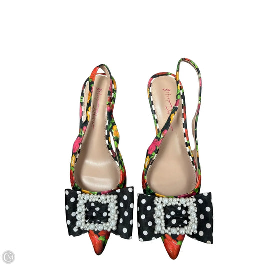 Shoes Heels Kitten By Betsey Johnson In Floral Print, Size: 9