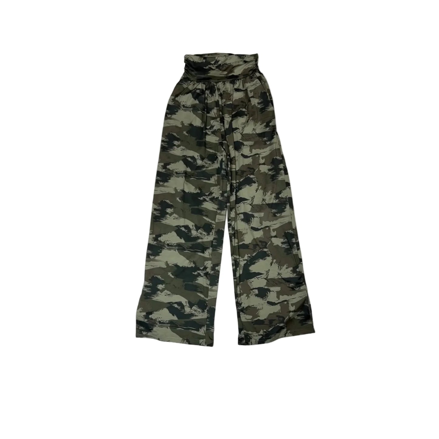 Pants Wide Leg By Ueu In Camouflage Print, Size: S