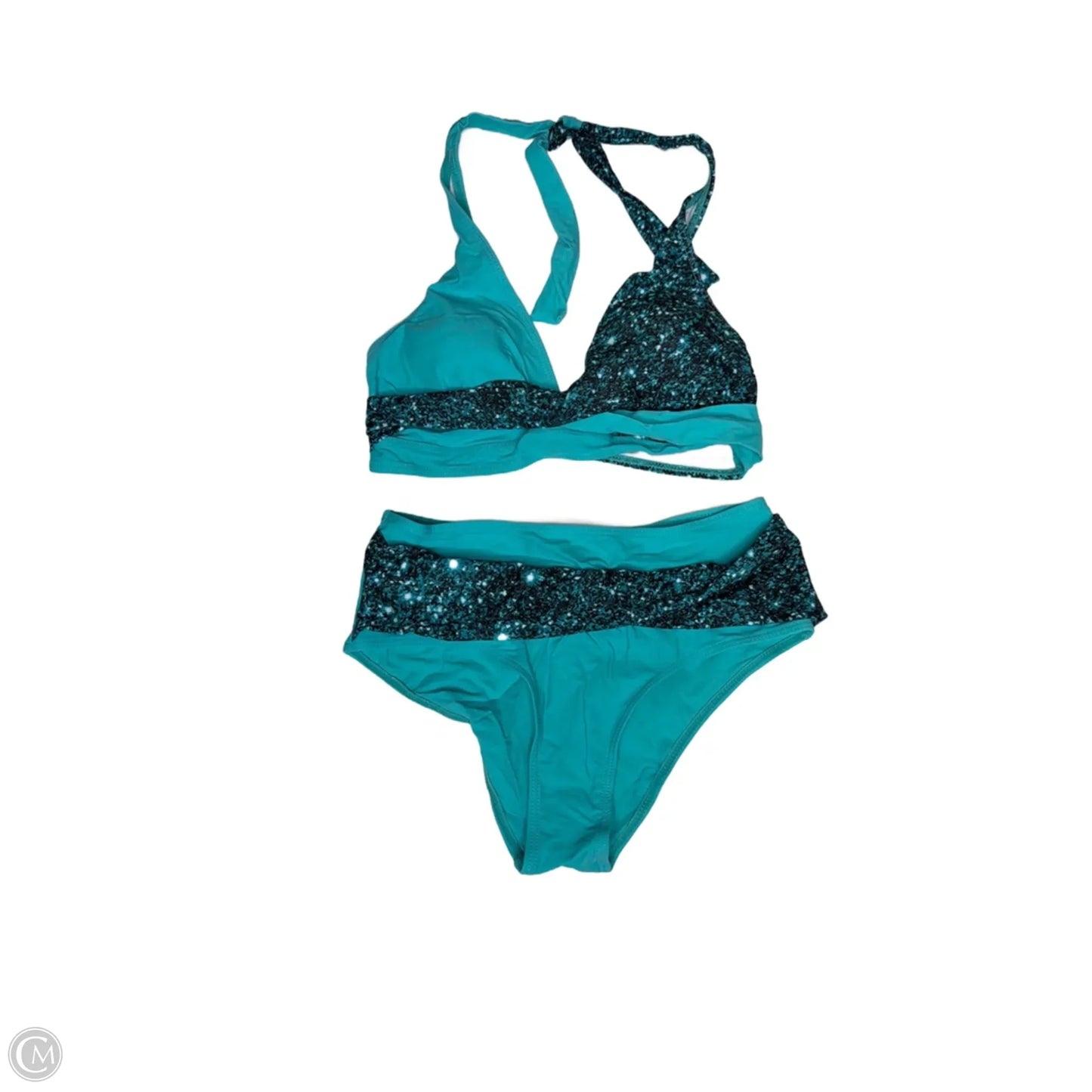 Swimsuit 2pc By Shein In Blue, Size: S