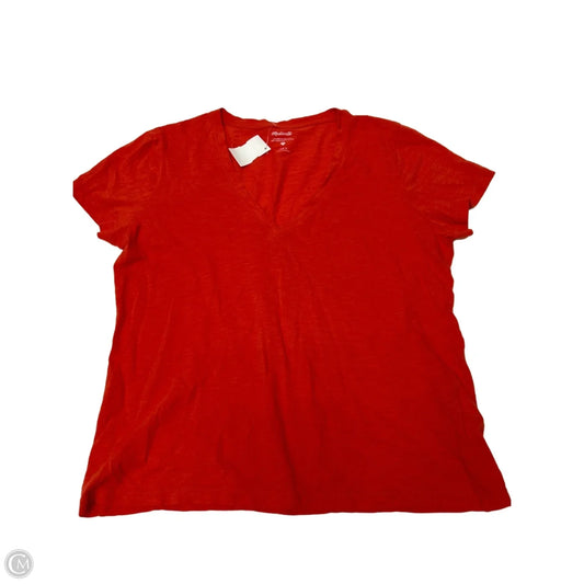 Top Short Sleeve By Madewell In Orange, Size: L