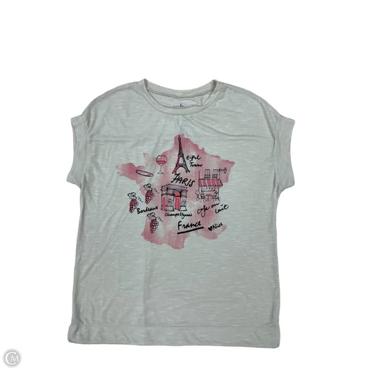 Top Short Sleeve By Just Be In Cream, Size: M