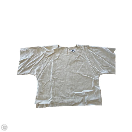Top Short Sleeve By Dkny In Beige, Size: S