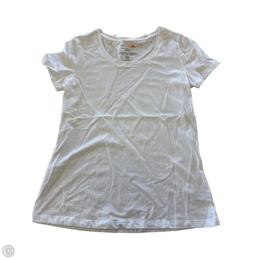 Top Short Sleeve Basic By C And C In White, Size: Xs