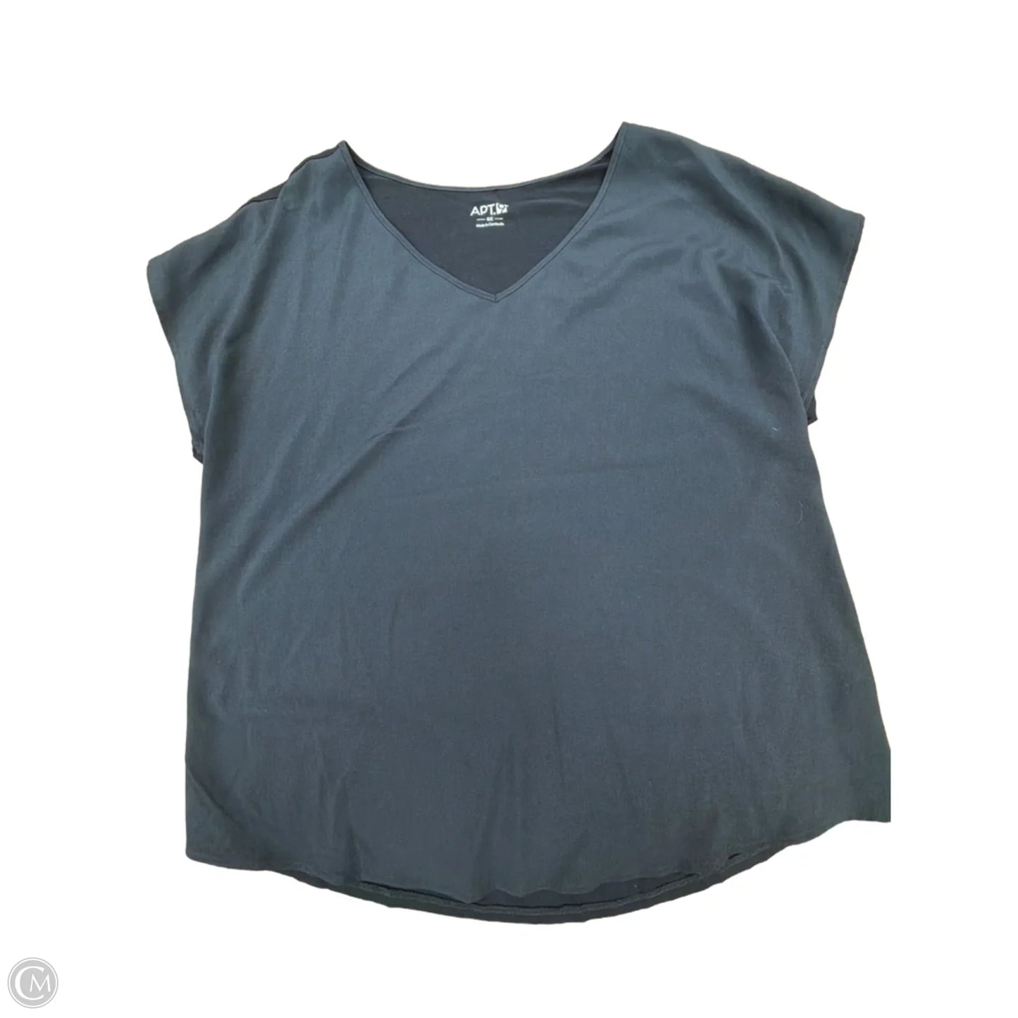 Top Sleeveless By Apt 9 In Black, Size: 4x
