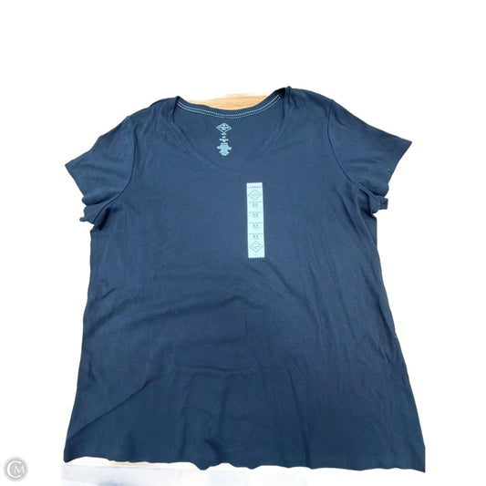 Top Short Sleeve By St Johns Bay In Black, Size: 2x