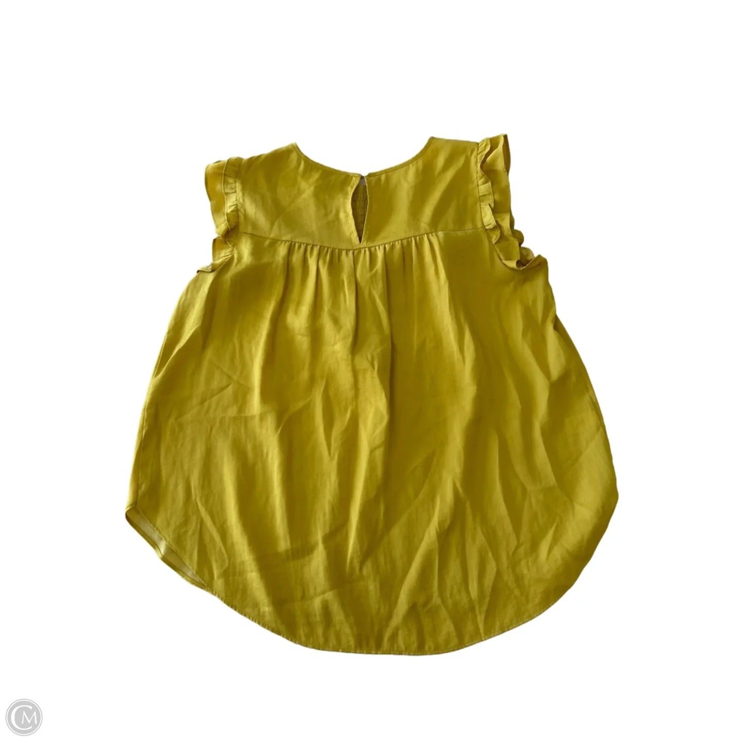 Top Sleeveless By Loft In Yellow, Size: M