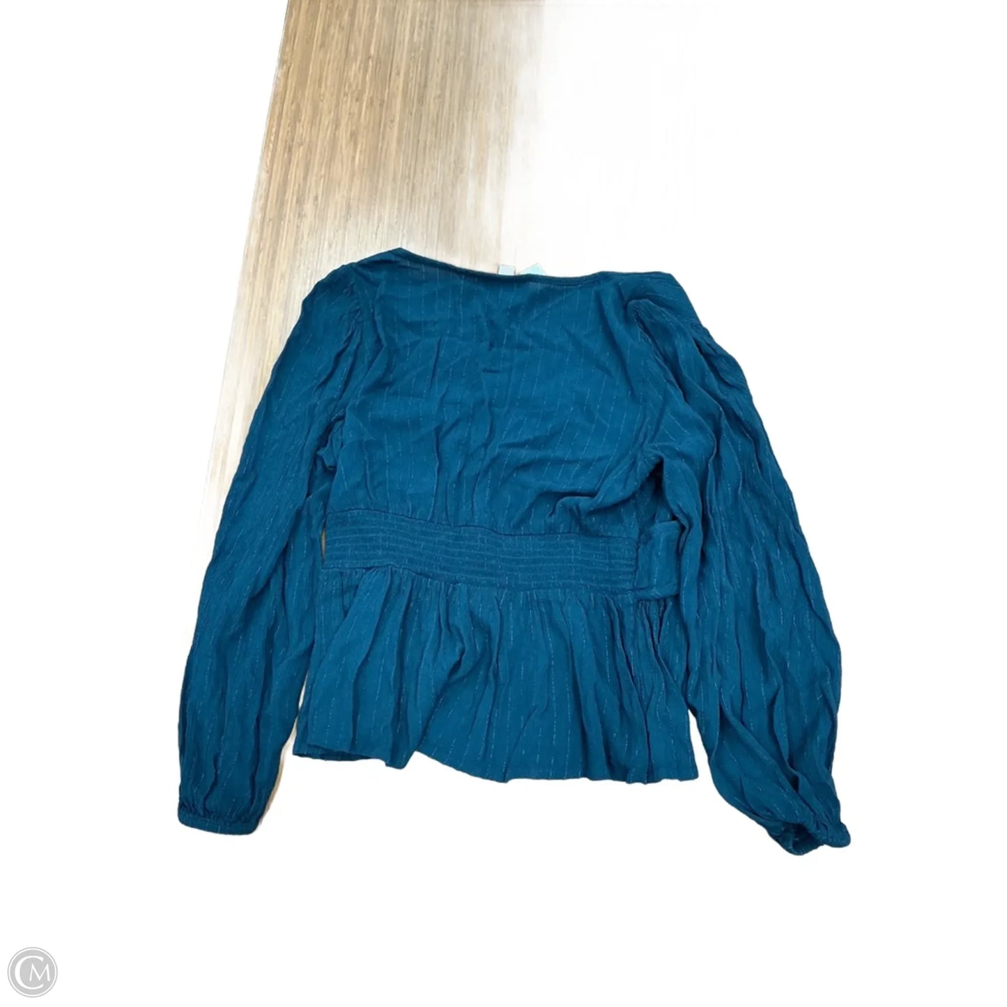 Top Long Sleeve By Knox Rose In Blue, Size: L
