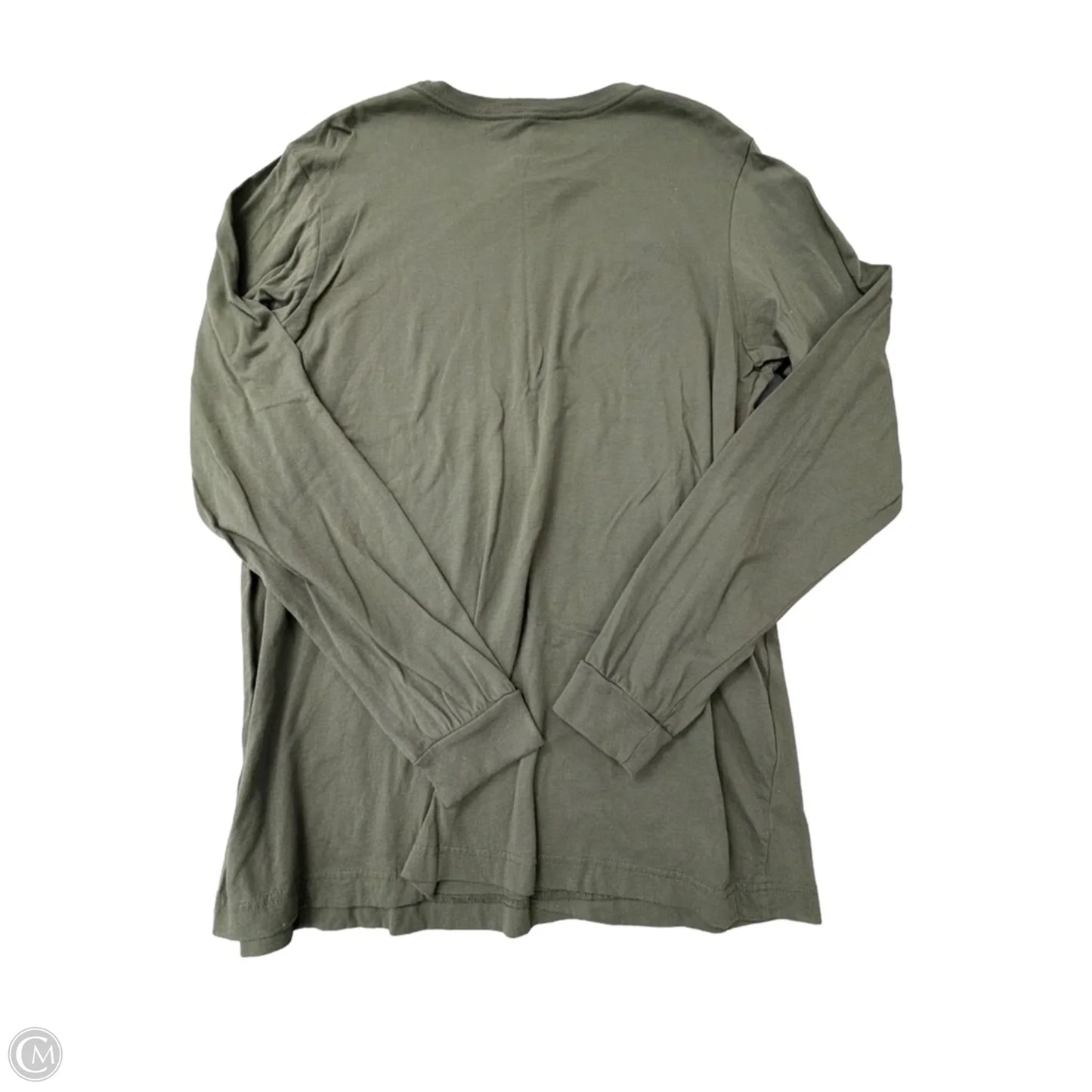 Top Long Sleeve By Bella + Canvas In Green, Size: Xl