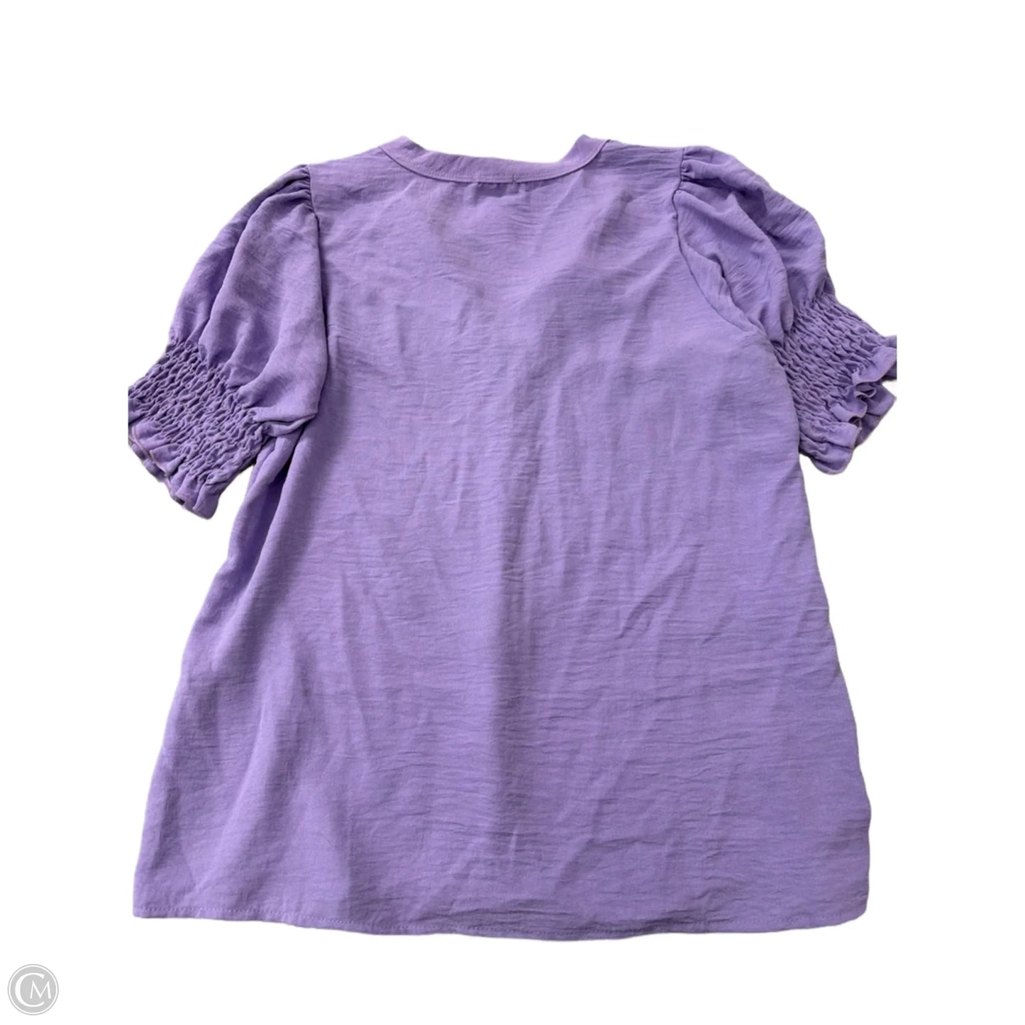Top Short Sleeve By Bibi In Purple, Size: L
