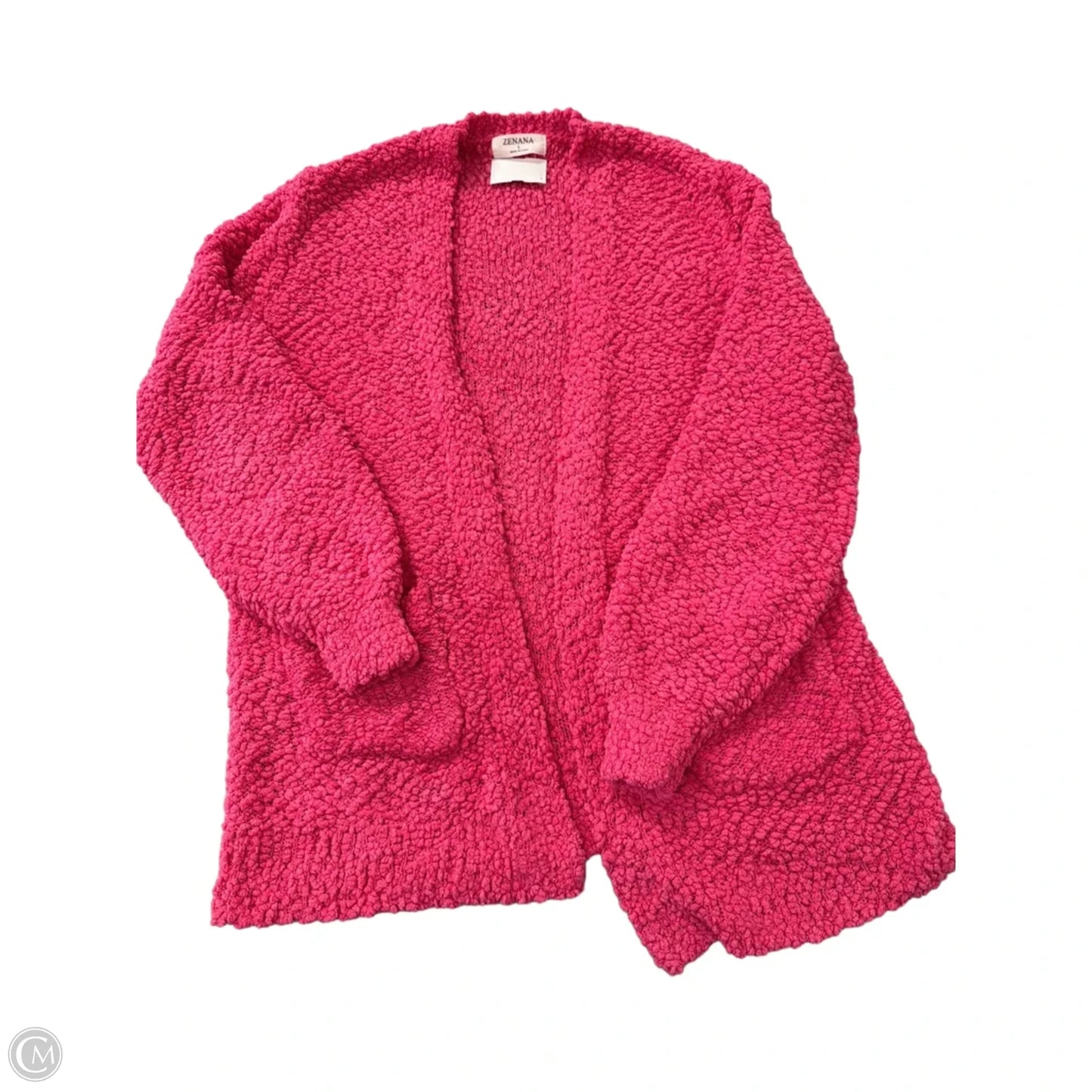Cardigan By Zenana In Pink, Size: L