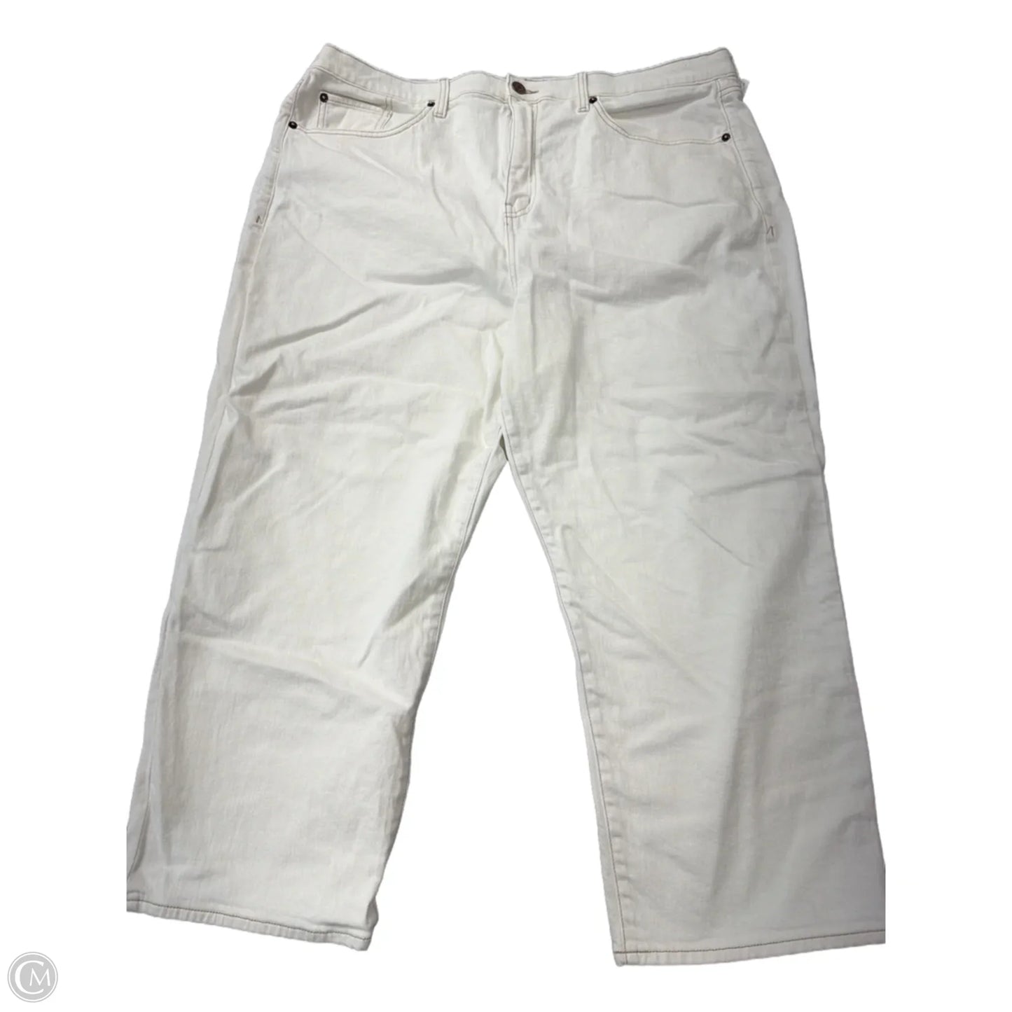 Jeans Cropped By Torrid In Cream, Size: 22