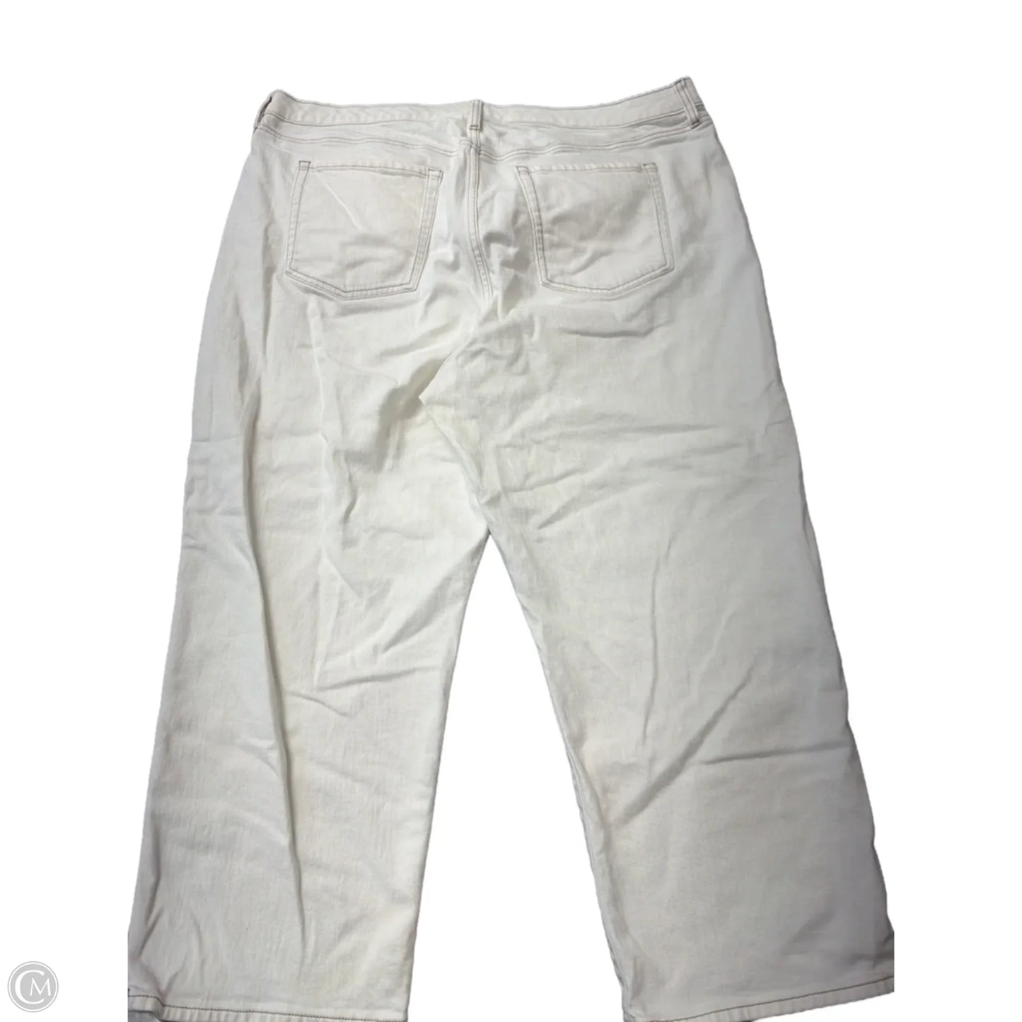 Jeans Cropped By Torrid In Cream, Size: 22