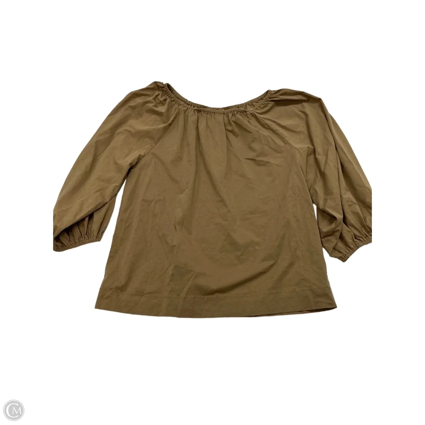 Top Long Sleeve By Prologue In Brown, Size: S