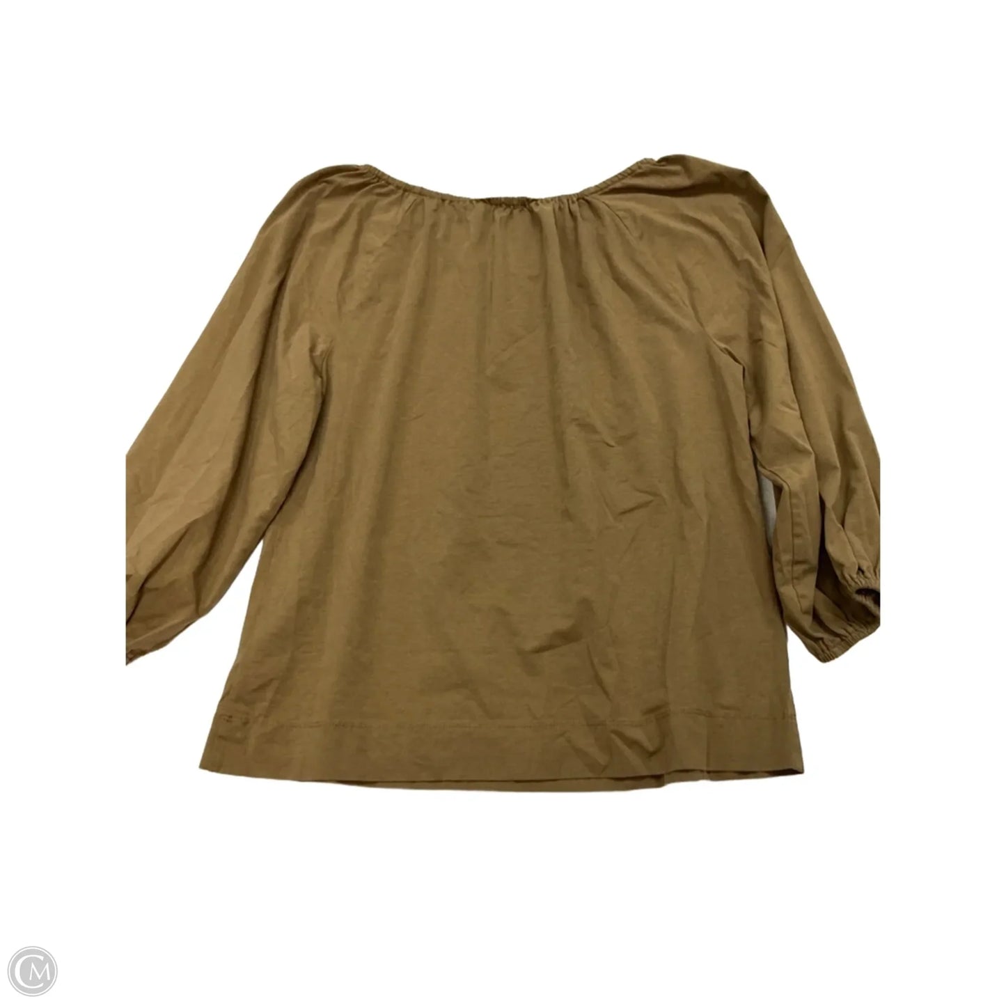 Top Long Sleeve By Prologue In Brown, Size: S