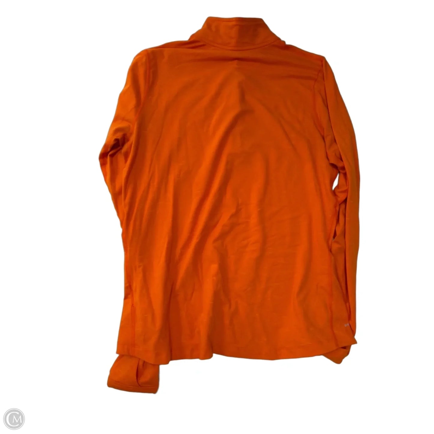Athletic Top Long Sleeve Collar By Nfl In Orange, Size: L