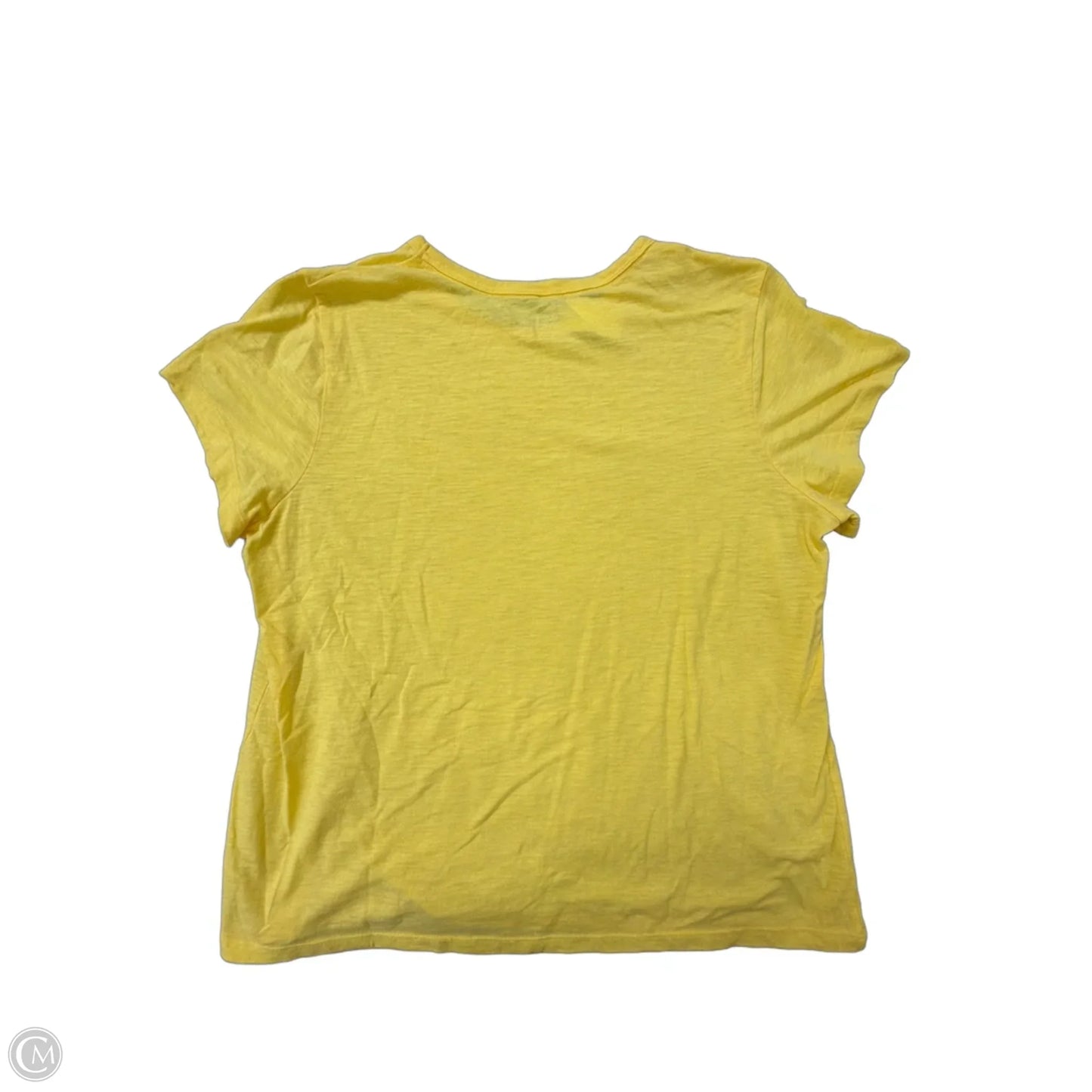 Top Short Sleeve By Time And Tru In Yellow, Size: 1x