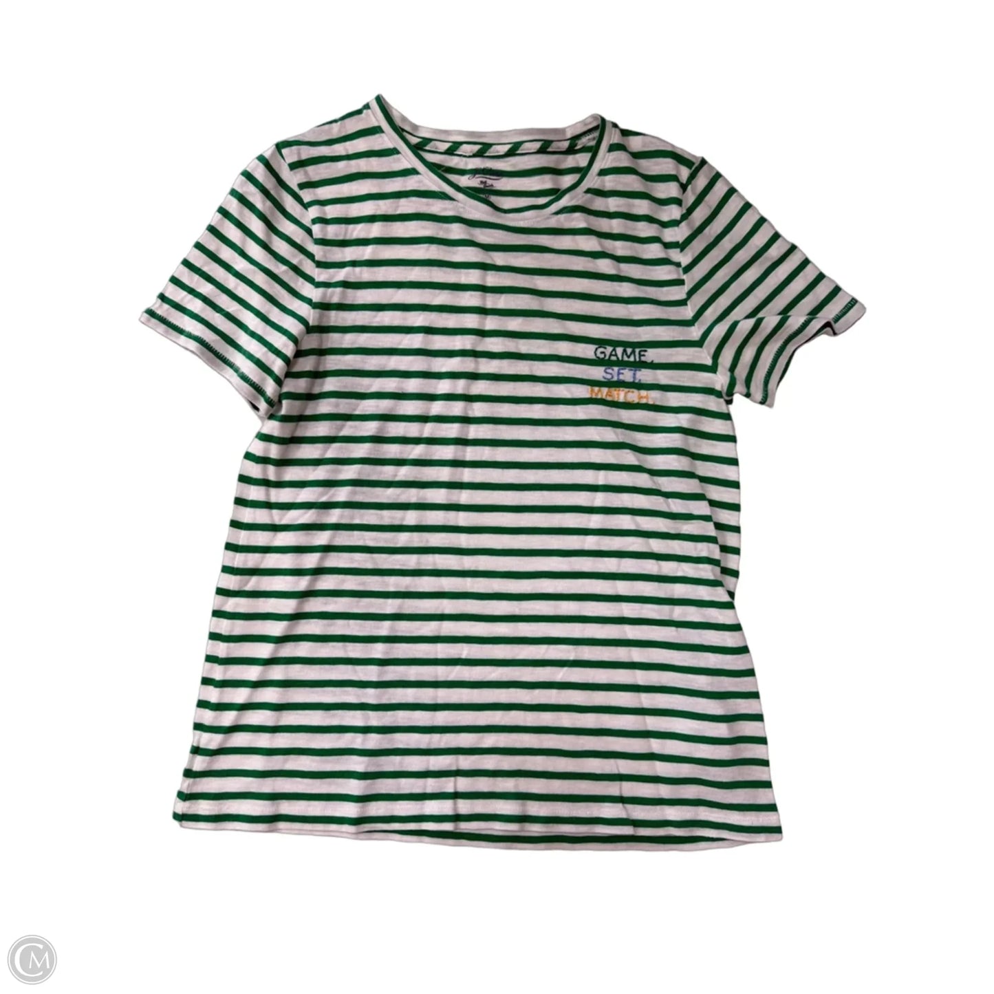 Top Short Sleeve By J. Crew In Striped Pattern, Size: M